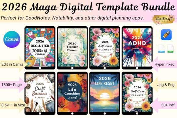 Download 🌟 2026 Mega Digital Template Bundle - Digital Collection