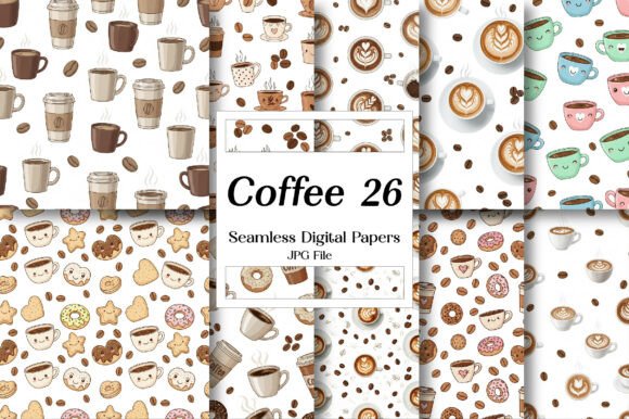 Download Coffee Seamless Digital Paper Bundle - Digital Collection