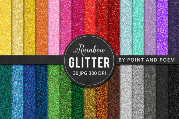 Download Rainbow Glitter Digital Paper - Digital Collection