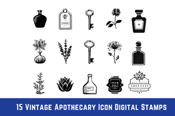 Download Vintage Digital Stamp Icons PNG Clipart - Digital Collection