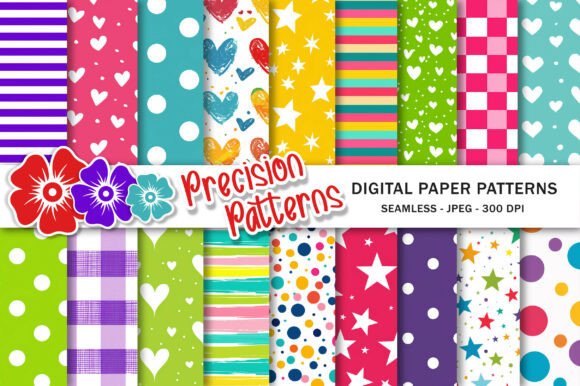 Download Neon Colors Digital Paper Pattern - Digital Collection