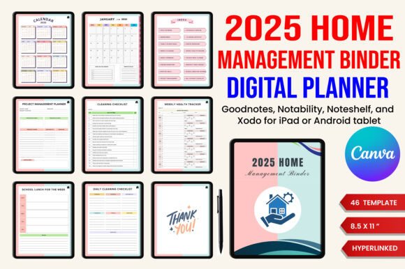 Download 2025 Digital Home Management Binder - Digital Collection