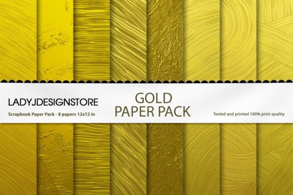 Download Gold-digital  Painted Paper Pack - Digital Collection