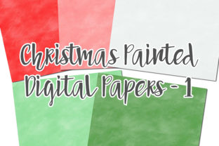 Download Christmas Painted Digital Papers - Digital Collection