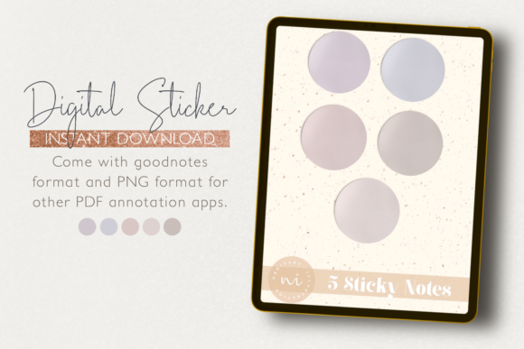 Download 5 Digital Planner Sticker, Sticky Notes - Digital Collection