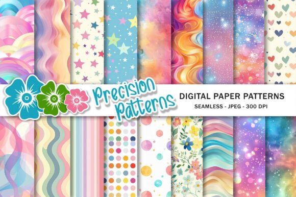 Download Pastel Rainbow Digital Paper - Digital Collection