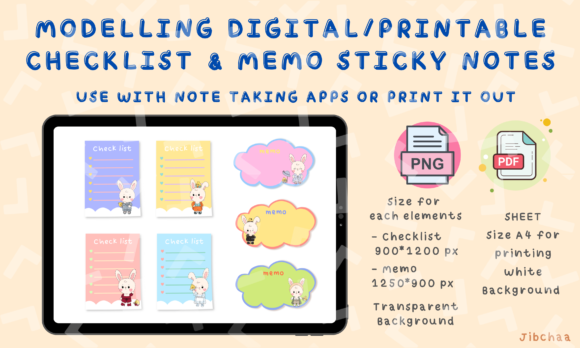 Download Digital Checklist &amp; Memo Sticky Notes - Digital Collection
