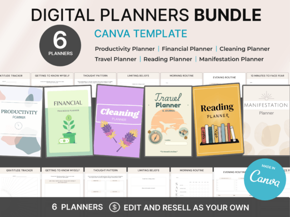 Download 6 Ready-to-Sell Digital Planners - Digital Collection