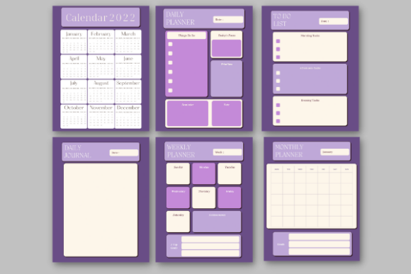 Download Digital Planner 6 Page Set - Digital Collection