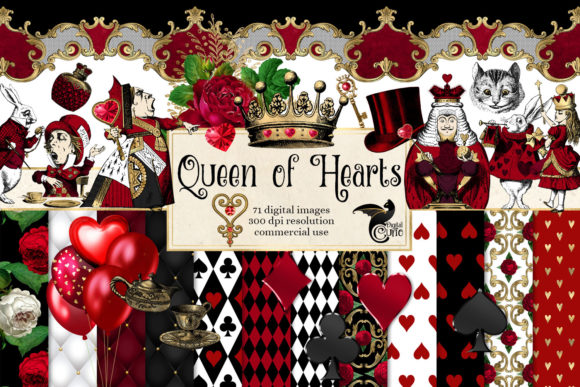 Download Queen of Hearts Digital Scrapbook Kit - Digital Collection