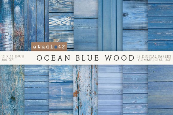 Download Blue Wood Background Digital Papers - Digital Collection