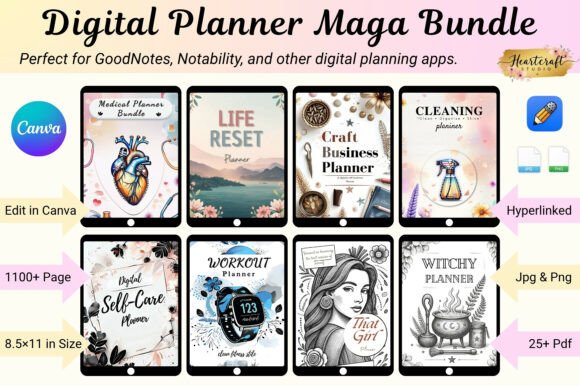 Download 📚 Digital Planner Mega Bundle - Digital Collection