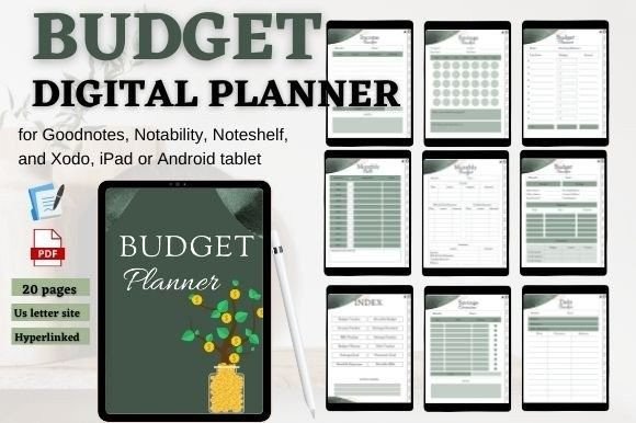 Download Budget Digital Planner Hyperlinked Tab - Digital Collection