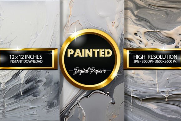 Download Painted Digital Papers - Digital Collection