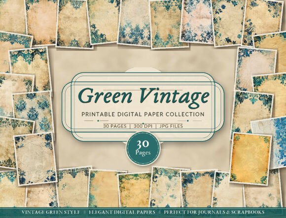 Download Teal Grunge Digital Paper Bundle - Digital Collection