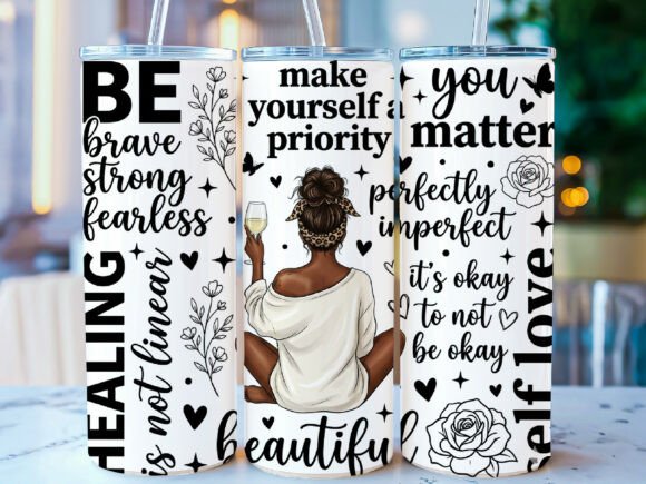 Download Self Love Quotes 20oz Tumbler Wrap - Premium Bundle