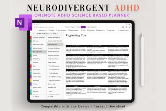 Download Onenote Adhd Planner Digital - Digital Collection