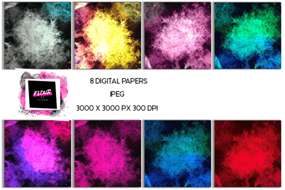 Download Grunge Digital Scrapbooking Papers Set - Digital Collection