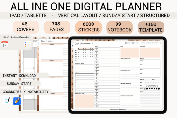 Download Girl ADHD Digital Planner-Structure Layo - Digital Collection