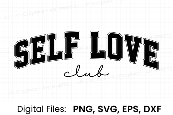 Download Self Love Club Retro Varsity SVG - Premium Resources